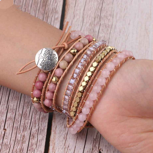 Natural Stone Rose Quartz Bracelet