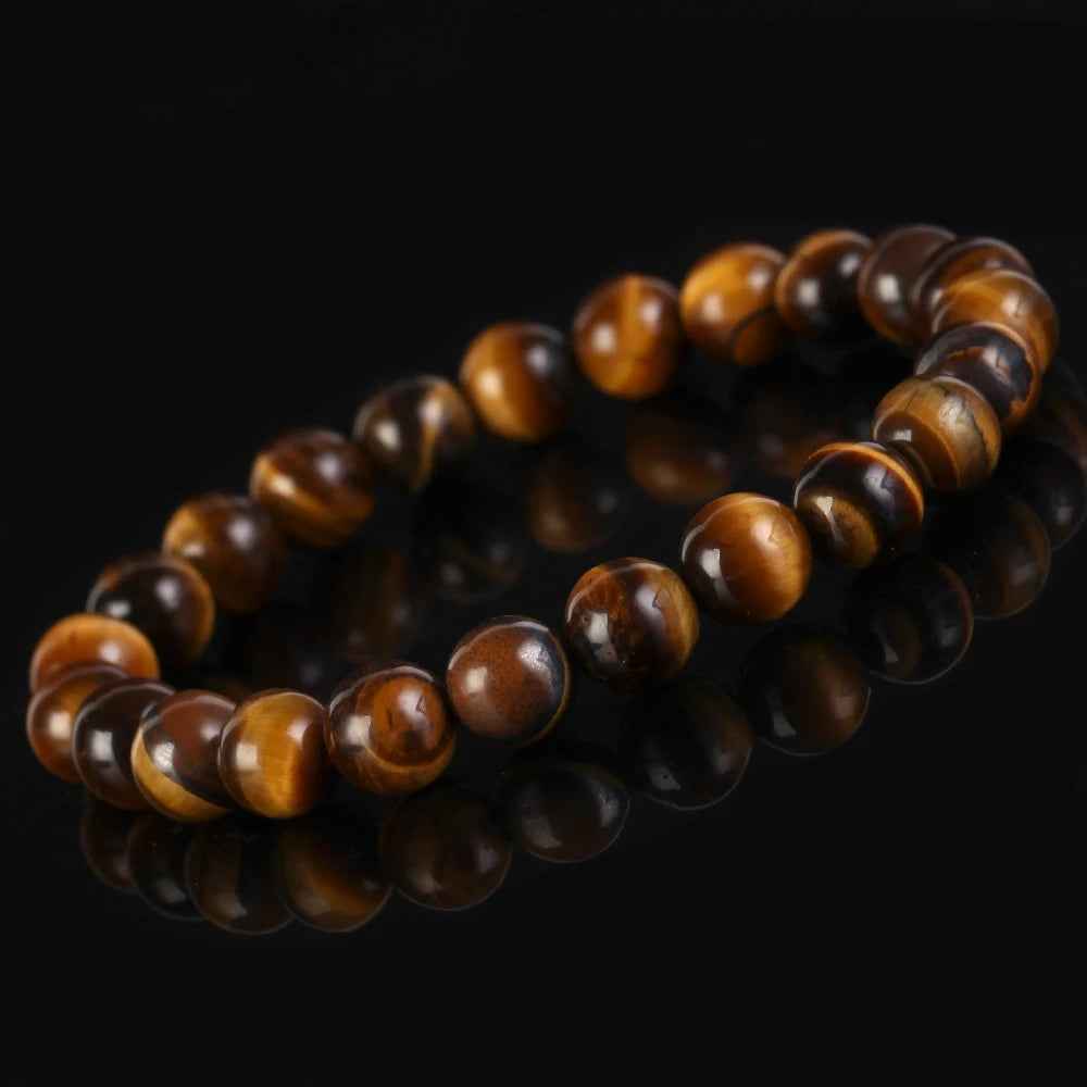 Natural Yellow Tiger Eye Stone Bracelet-Promote Confidence&Courage