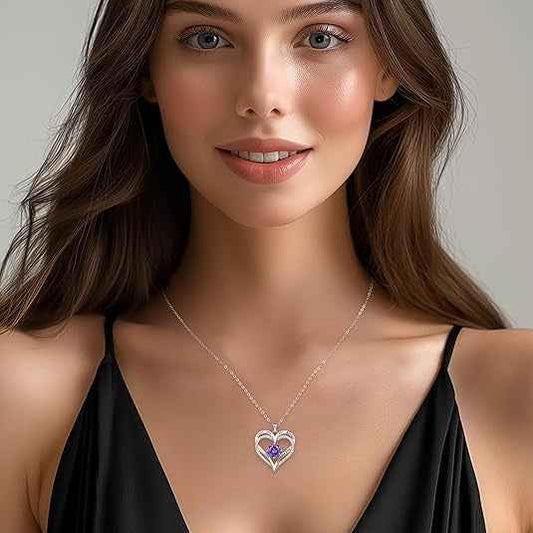 Feb Purple Birthstone Necklace