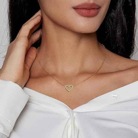 Cute Heart Gold Necklace