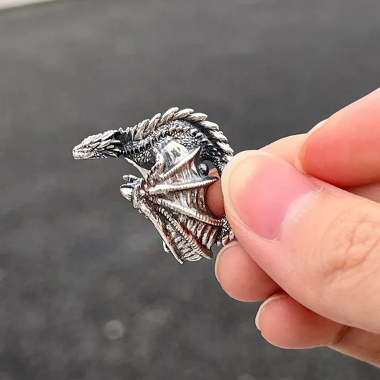 Punk Style Dragon Men Rings Adjustable