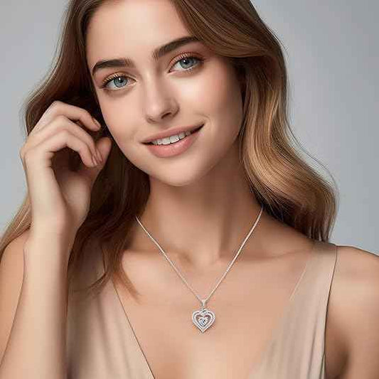 Love Heart Diamond Necklaces