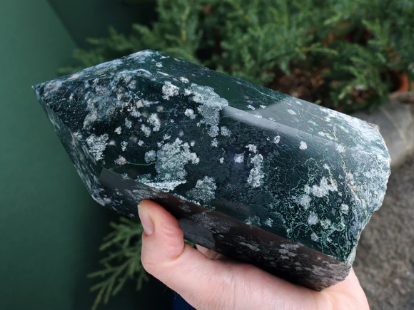 moss agate spiritual benefits - green moss agate crystal healing stone bracelet