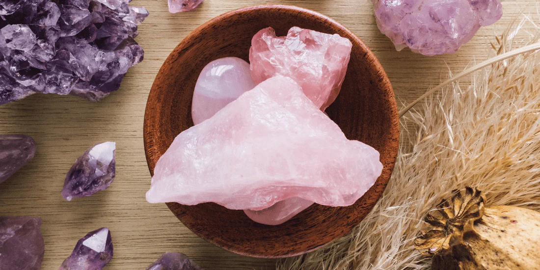 rose quartz meaning benefits and use method - pink rose quartz crystal bracelet and healing stone