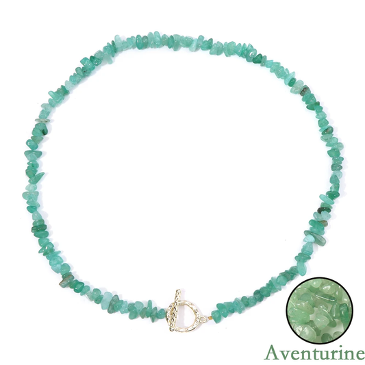 Aventurine Stone Necklace-Attract Success&Balance