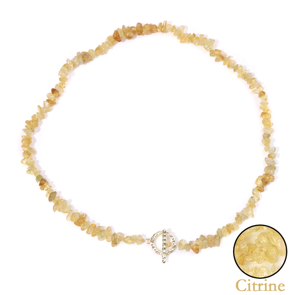 Citrine Stone Necklace-Wealth&Success - ourlovejewelry