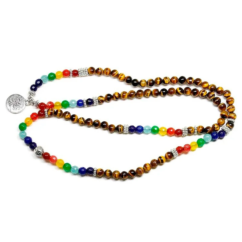 Natural 7 Chakra Tiger Eye Healing  Bracelets- Promote Mental Healing - ourlovejewelry