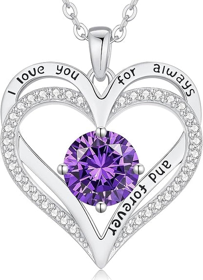 Feb Purple Birthstone Necklace