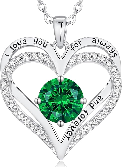 May Birthstone Necklace for Women