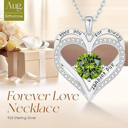 Aug Birthstone Necklaces For Women