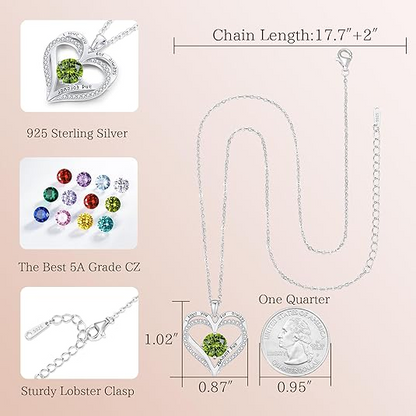 Aug Birthstone Necklaces For Women