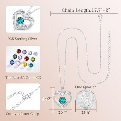 Dec Birthstone Necklaces For Women