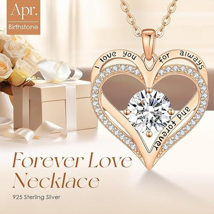 Apr Gold Birthstone Necklace