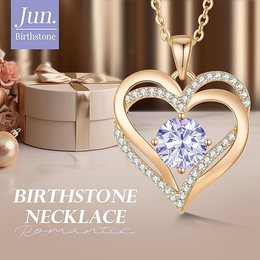 Jun Gold Birthstone Necklace - ourlovejewelry