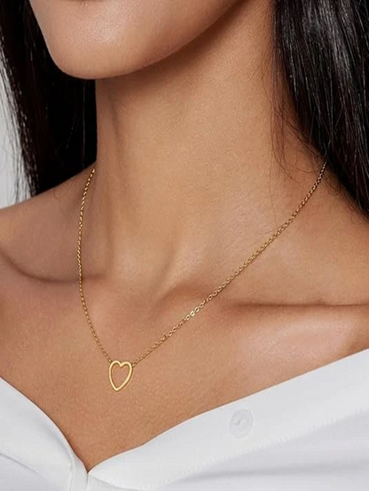 Cute Heart Gold Necklace
