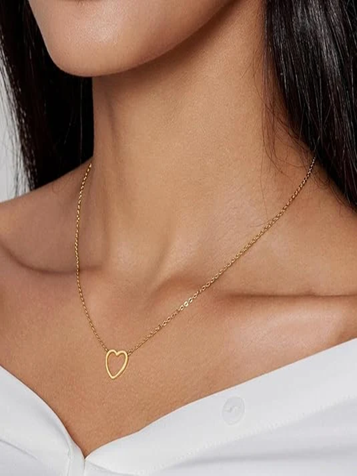 Cute Heart Gold Necklace