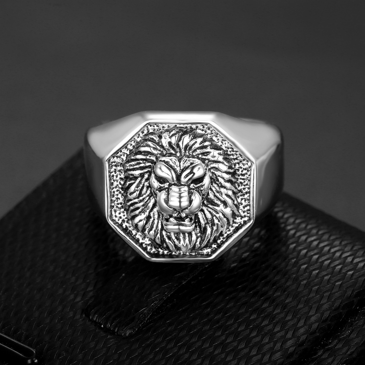 Gold Men Ring Lion Ring - ourlovejewelry