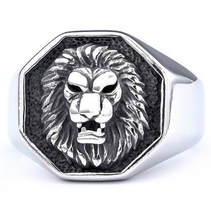Gold Men Ring Lion Ring