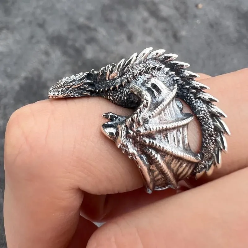 Punk Style Dragon Men  Rings Adjustable - ourlovejewelry