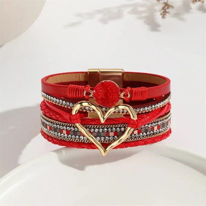 Red Boho Women Bracelet