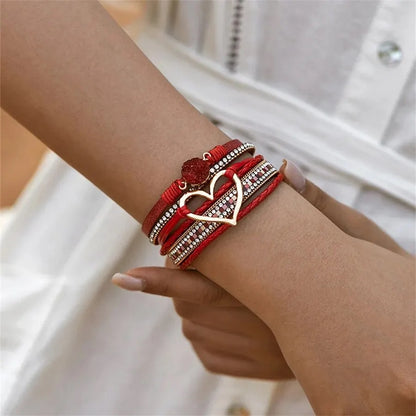 Red Boho Women Bracelet