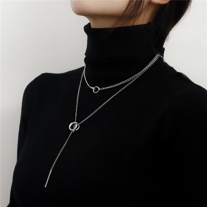 Y Shaped Gold Necklace for Women - 14K Gold Plated Brass Lariat Necklace - ourlovejewelry