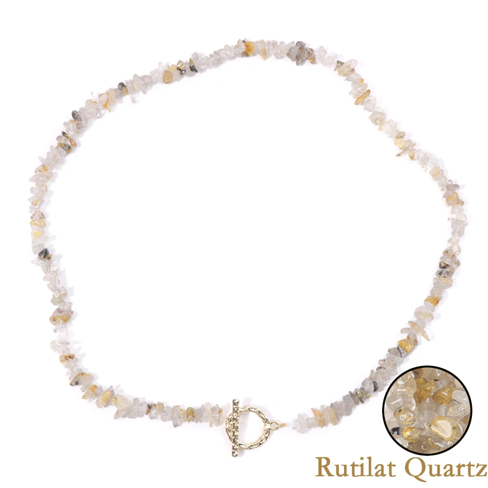 Rutilated Quartz Necklace-Protection - ourlovejewelry