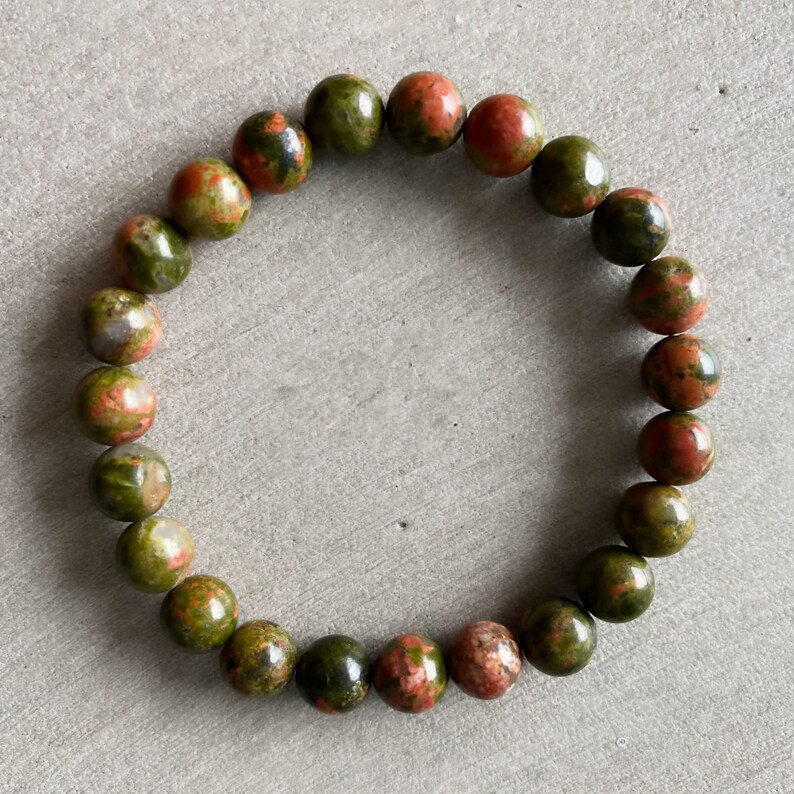 Natural Unakite Quartz Crystals Bracelet - Balance and Harmony - ourlovejewelry
