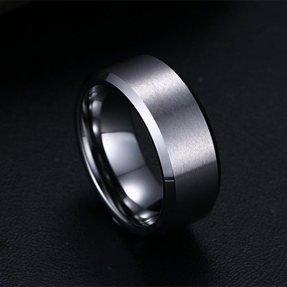 3PCS   8mm Women Men Silver Ring