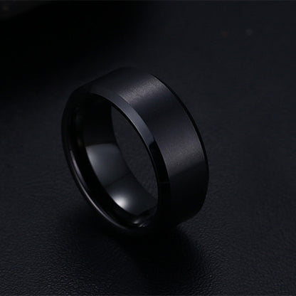 3PCS   8mm Women Men Silver Ring