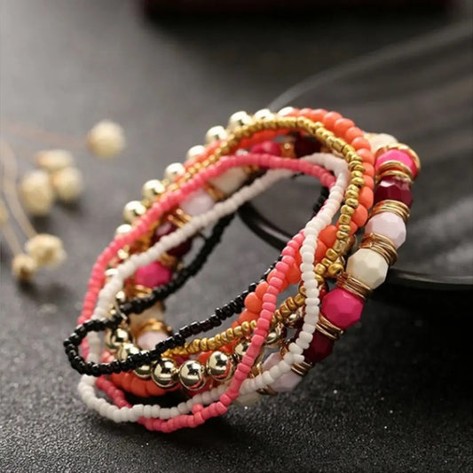 Red Boho Bracelet