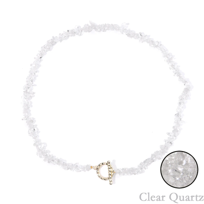 Clear Quartz Necklace-Attract Balance