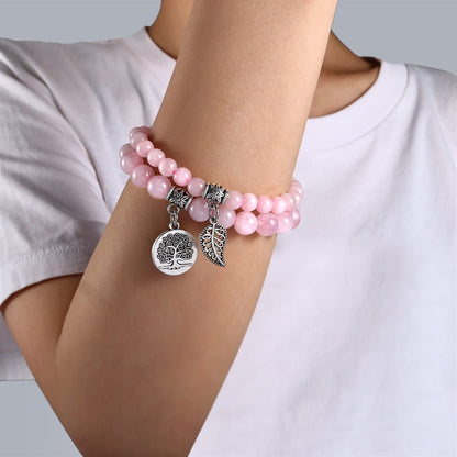 Rose Quartz Crystal Healing Bracelets