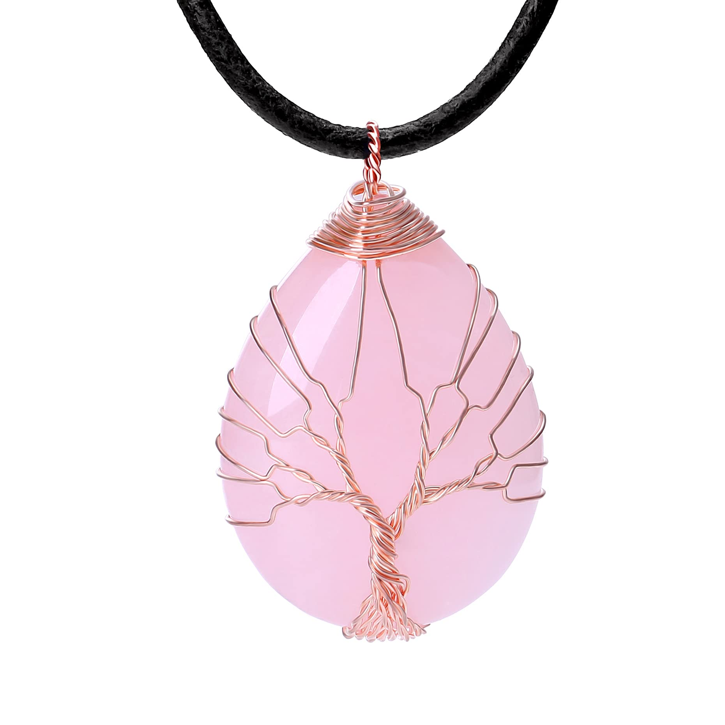 Rose Quartz Necklace-Attract Love - ourlovejewelry