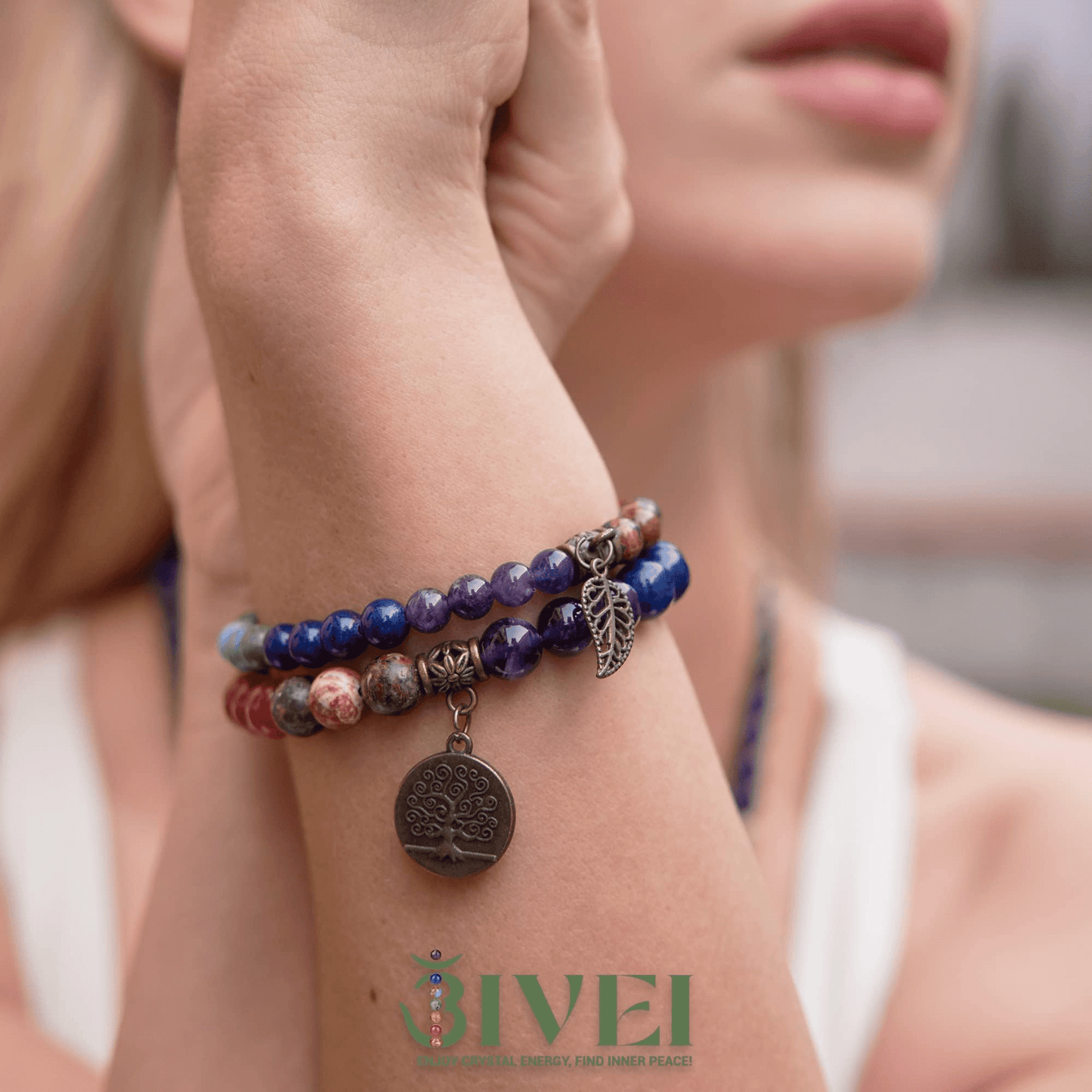 Healing Crystal Energy Bracelet Adjustable - ourlovejewelry