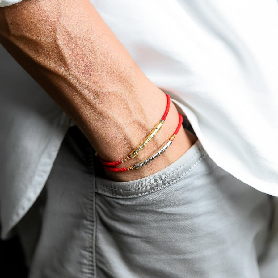 Handmade Red String Bracelet Mantra Prayer Bracelet - ourlovejewelry