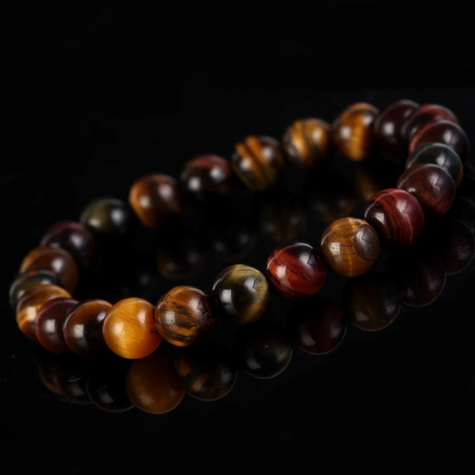 Natural Multicolor Tiger Eye Bracelet-Promote Courage&Protection