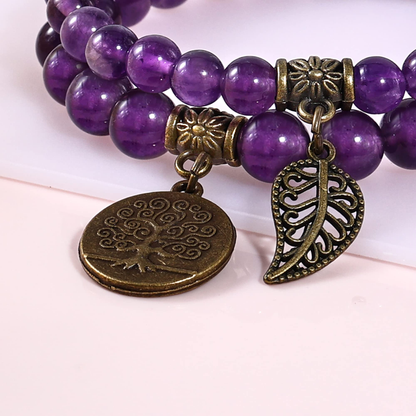 Amethyst Crystal Bracelet-Relieve Stress