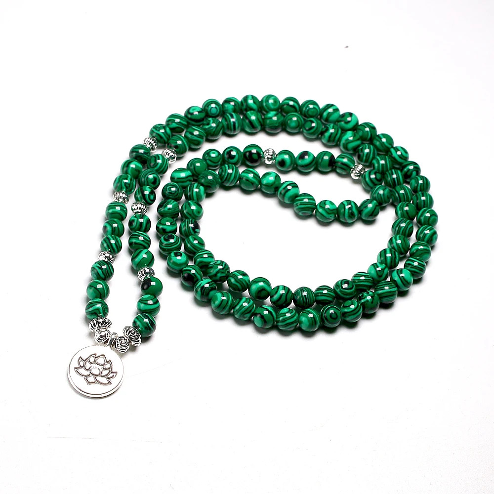 Lotus Flower Malachite Stone Bracelet - ourlovejewelry