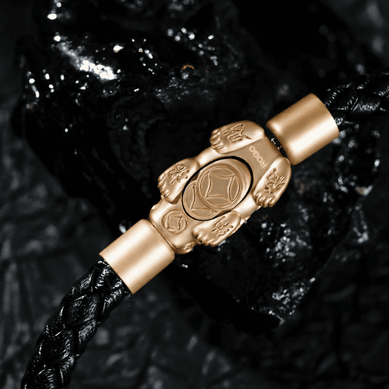Fengshui Pixiu Bracelet Leather Bracelet Wealth Good Luck - ourlovejewelry