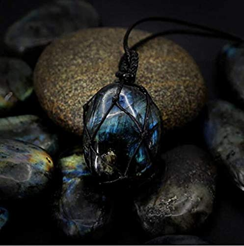 Labradorite Stone Necklace-Attract Protect