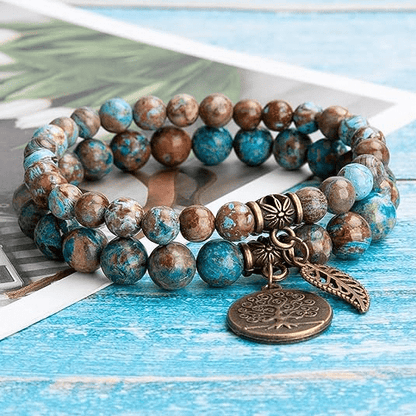 Agate Beads Bracelet -Tree of life